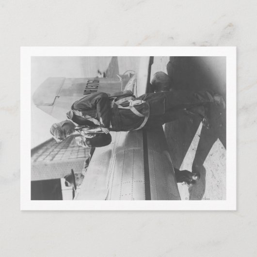 ハワード・ヒューズの試験搭乗の飛行機全額。 ポストカード (正面)