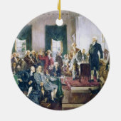 ハワードC. Christy著憲法の署名 セラミックオーナメント (裏面)