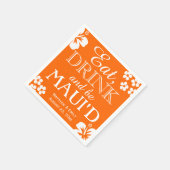 ハワ食べイ・ドリンクとビー・マウイのナプキ結婚ンス スタンダードカクテルナプキン (角)