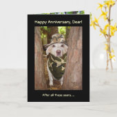 ハンおもしろいターの妻の記念日 カード (黄色い花)