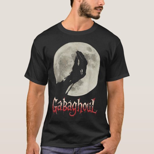 ハンおもしろいドムーンガバゴールハロウィーン Tシャツ (正面)
