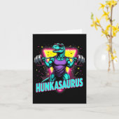 ハンカザウルスウエイトリフティングボディビルジムトレーニング カード (黄色い花)