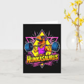 ハンカザウルスジムトレーニングTレックスパワーリフティングボディブイ カード (黄色い花)