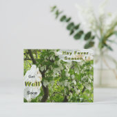 ハンカチの木の花粉症シーズンのポストカード ポストカード (スタンド正面)