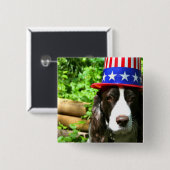 ハンカチの落書きのダンディな人 缶バッジ (正面&裏面)