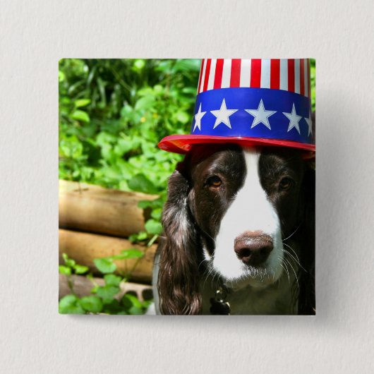 ハンカチの落書きのダンディな人 缶バッジ (正面)