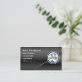 ハンカッコいいディマンモダンレトロ名刺 名刺 (スタンド正面)