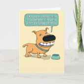 ハンガおもしろいーストライクドッグ誕生日 カード (正面)