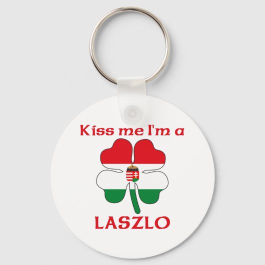 ハンガパーソナライズされたリアキスミーI'm Laszlo キーホルダー (正面)