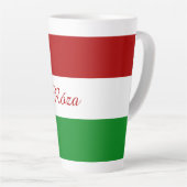 ハンガパーソナライズされたリア国旗 カフェラテマグ (右アングル)