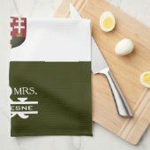 ハンガパーソナライズされたリー夫妻 キッチンタオル (四つ折り)