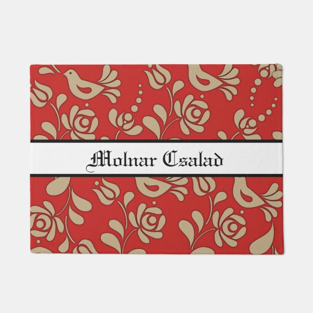 ハンガリパーソナライズされたアンエレガンスウェルカム ドアマット (正面)