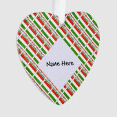 ハンガリーおよびハンガリー国旗のタイル張りパーソナライズされた オーナメント (正面)