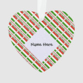 ハンガリーおよびハンガリー国旗のタイル張りパーソナライズされた オーナメント (裏面)