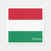 ハンガリーおよびハンガリー国旗のパーティーファッション/スポーツファン スタンダードカクテルナプキン (正面)