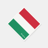 ハンガリーおよびハンガリー国旗のパーティーファッション/スポーツファン スタンダードカクテルナプキン (角)