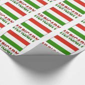 ハンガリーおよびハンガリー国旗の贈り物 ラッピングペーパー (角)