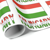 ハンガリーおよびハンガリー国旗の贈り物 ラッピングペーパー (ロールコーナー)