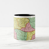 ハンガリーおよび州の王国の地図 ツートーンマグカップ (中央)