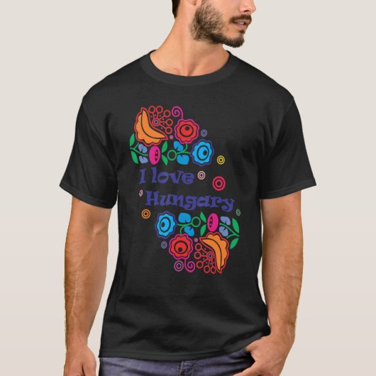 ハンガリーのお土産男性へ贈与女性 Tシャツ (正面)