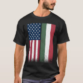 ハンガリーのアメリカ国旗誇りを持ったUSAハンガリー Tシャツ (正面)