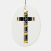 ハンガリーのカトリック教の十字の宗教の神の記号のストール セラミックオーナメント (正面)