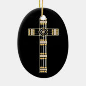 ハンガリーのカトリック教の十字の宗教の神の記号のストール セラミックオーナメント (裏面)