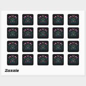 ハンガリーのカロチャ刺繍パターン スクエアシール (シート)