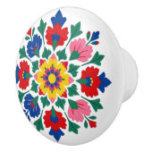ハンガリーのカローチャの花の民族芸術の陶器ノブ セラミックノブ (右)
