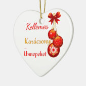 ハンガリーのクリスマスの挨拶 セラミックオーナメント (左)