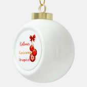 ハンガリーのクリスマスの挨拶   セラミックボールオーナメント (右)