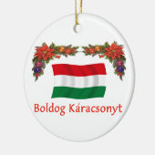 ハンガリーのクリスマス セラミックオーナメント (左)