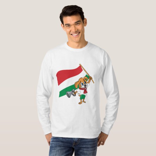 ハンガリーのファンの犬 Tシャツ (正面フル)