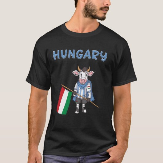 ハンガリーのファン ハンガリー 牛 Tシャツ (正面)