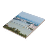 ハンガリーのブダペストのドナウ川の市街景観 タイル (側面)