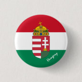 ハンガリーのボタン,愛国的なハンガリー国旗のファッション 缶バッジ (正面)