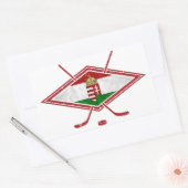 ハンガリーのマグヤールホッケーロゴ 長方形シール (封筒)