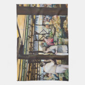 ハンガリーのミスコルクの農家市場 キッチンタオル (縦)