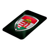 ハンガリーのメタリックエンブレム マグネット (左側)