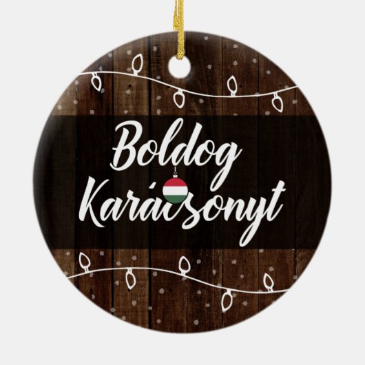 ハンガリーのメリークリスマスBoldog Karácsonyt セラミックオーナメント (裏面)