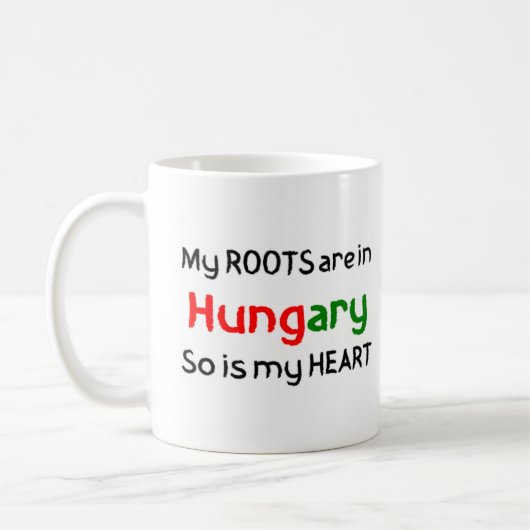 ハンガリーのルーツ コーヒーマグカップ (左)