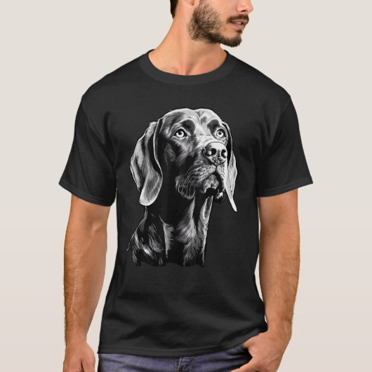 ハンガリーのヴィツラ犬ラブアートワーク Tシャツ (正面)