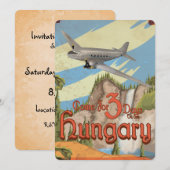 ハンガリーのヴィンテージ旅行ポスター 招待状 (正面/裏面)