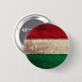 ハンガリーの古い木の旗 缶バッジ (正面&裏面)