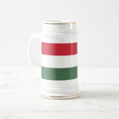 ハンガリーの国旗 ビールジョッキ (正面左)