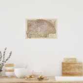 ハンガリーの地図 ポスター (キッチン)