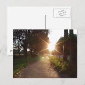 ハンガリーの夕日の歩道 ポストカード (正面/裏面)