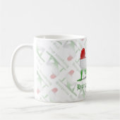 ハンガリーの女の子のシルエットの旗 コーヒーマグカップ (左)