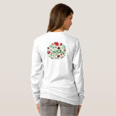 ハンガリーの手描きマーチョ花柄民族芸術 Tシャツ (裏面フル)