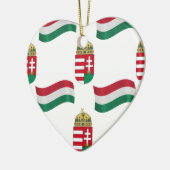 ハンガリーの旗および頂上 セラミックオーナメント (左)